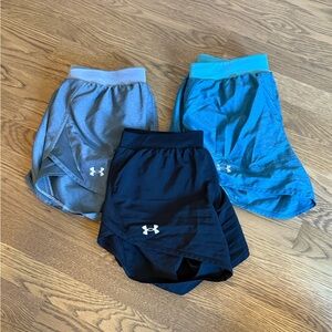 Under Armor athletic shorts. Set of 3
